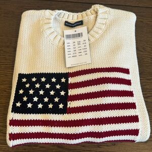Brandy Melville flag sweater in cream color